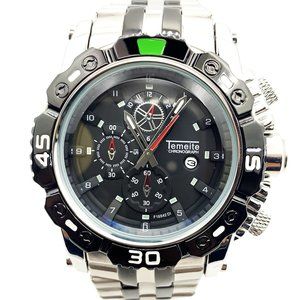 Men's Fashion Stainless Steel Silver Tone Watch